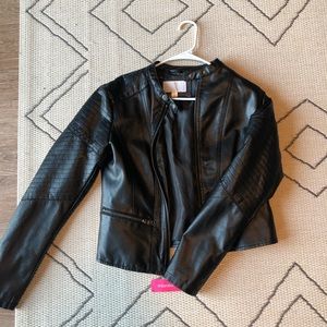 Xhilaration black leather jacket